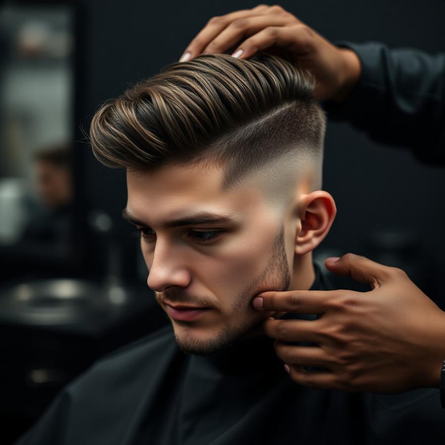 Moderne herreklip med fade